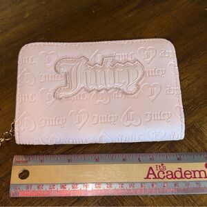Juicy Couture Light Pink Embossed Zip Around Wallet